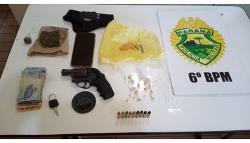 Quedas homem é preso por tráfico de drogas e posse irregular de armas